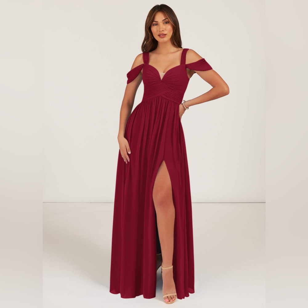 Azazie Lianne size A6 burgundy